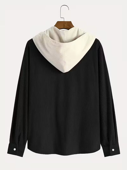 Two-Tone Patchwork Knitted Sweater – Beige & Ivory