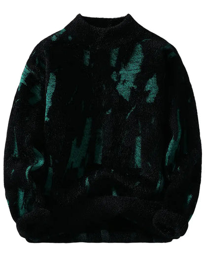 Abstract Black & White Knitted Sweater