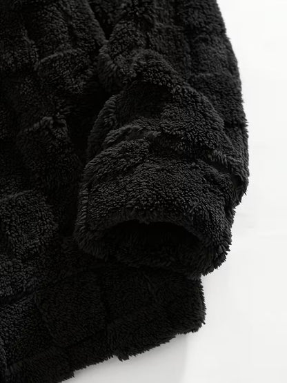 Color-Block Textured Knitted Sweater – Cream & Mocha