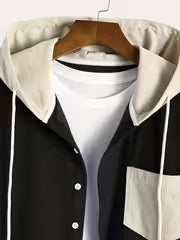 Two-Tone Patchwork Knitted Sweater – Beige & Ivory