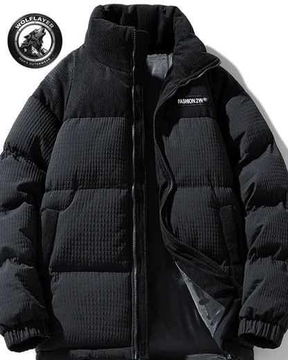 Men’s Korean Winter Jacket – Windproof Stand Collar Cotton Parka