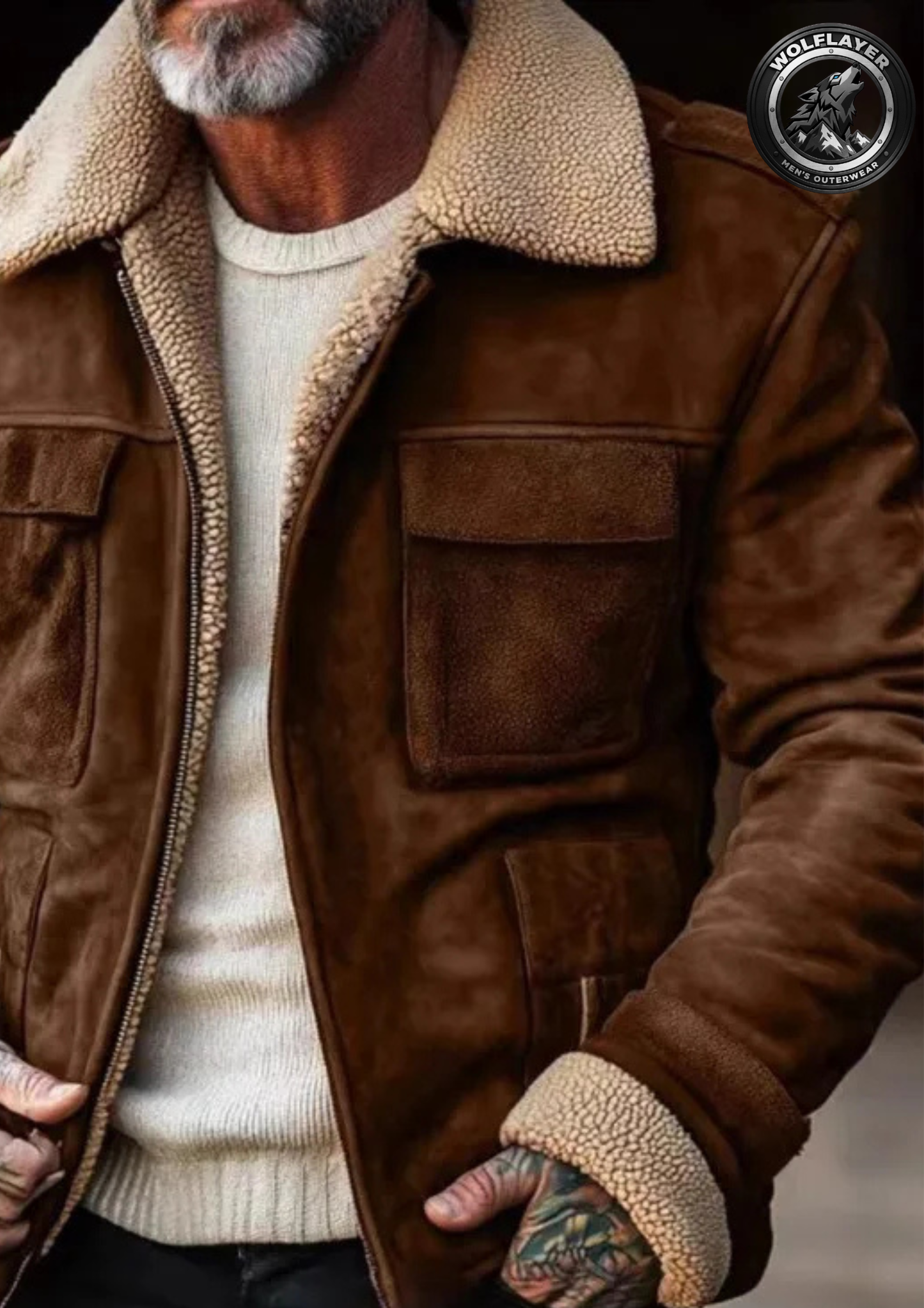 Winter Men's Lapel Zipper Cotton Jacket Coat