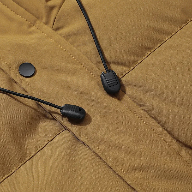 Men’s Winter Waterproof Puffer Jacket – Hooded Windbreaker Parka