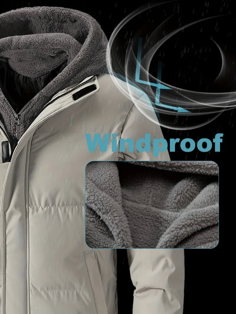Winter Windproof Men's Faux Jacket