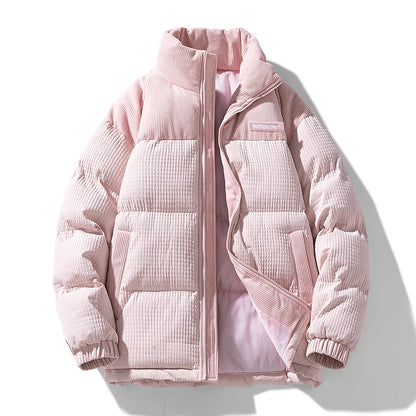 Men’s Korean Winter Jacket – Windproof Stand Collar Cotton Parka