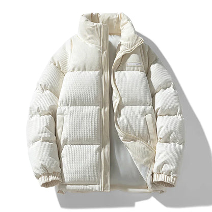 Men’s Korean Winter Jacket – Windproof Stand Collar Cotton Parka